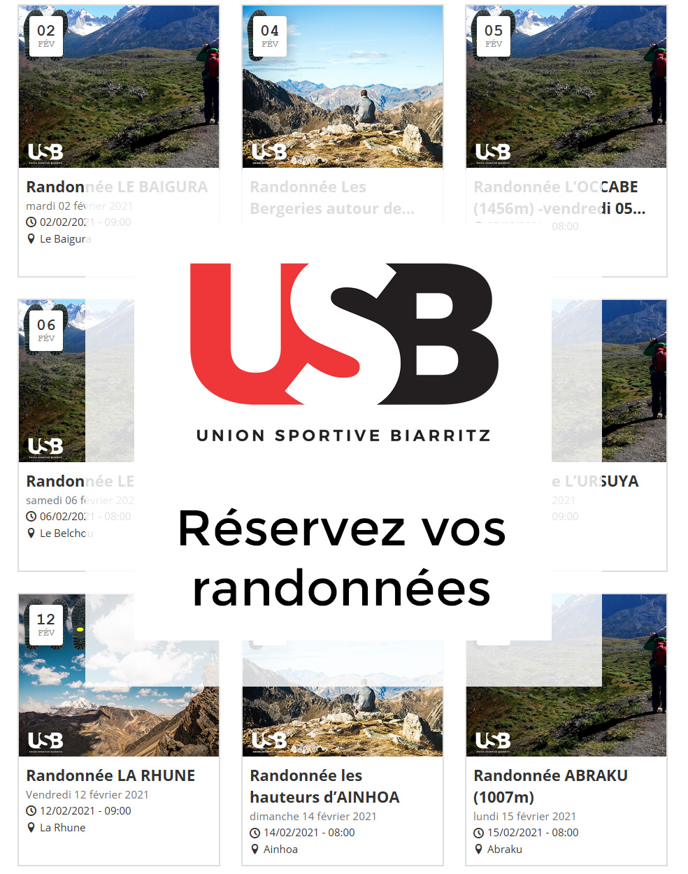 Réservez vos randonnées
