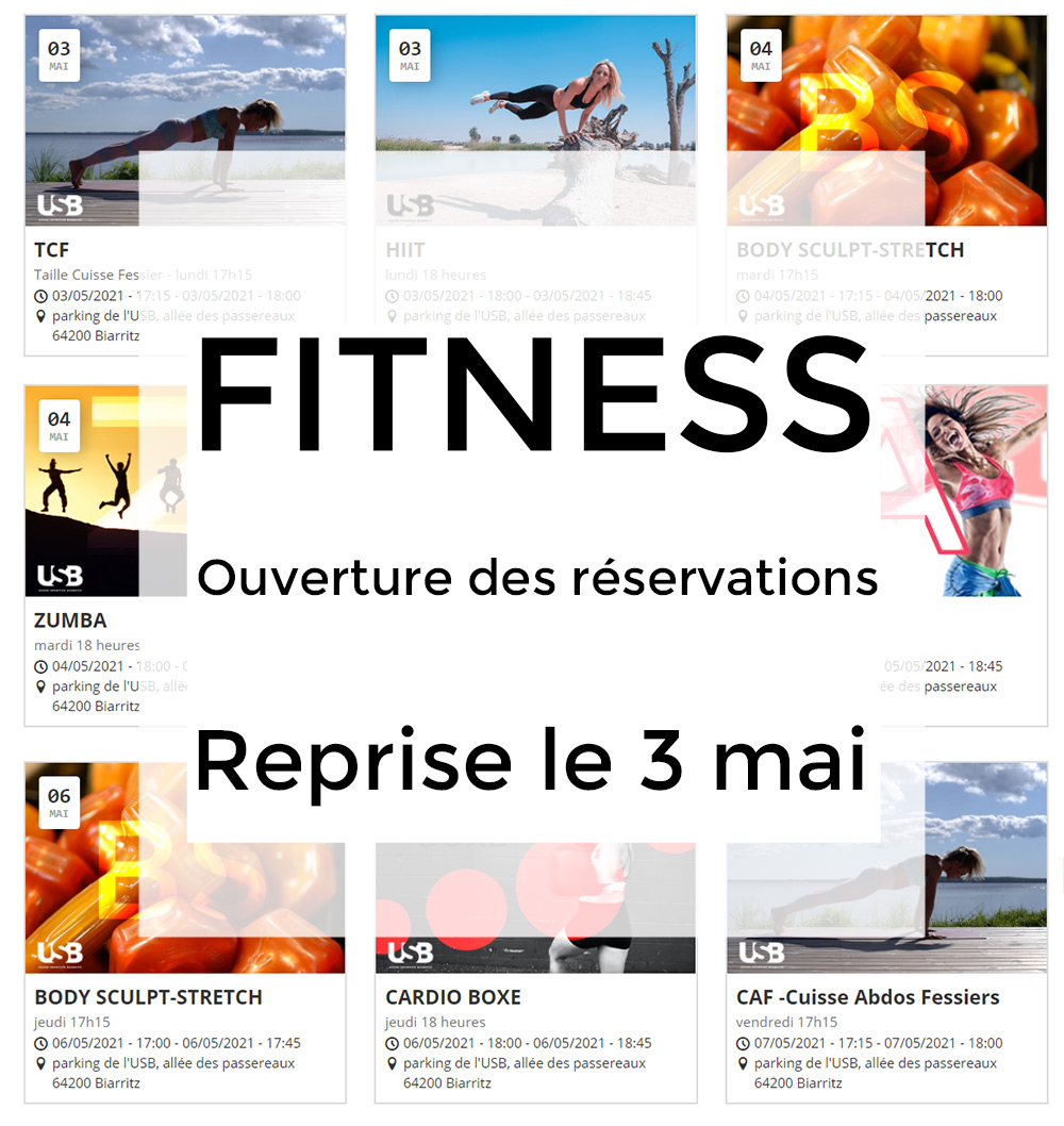 Fitness, ouverture des réservations